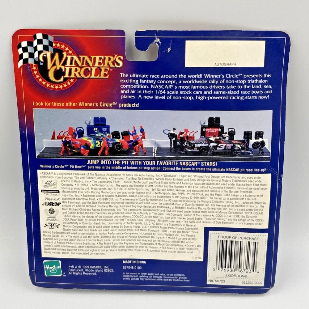 JEFF GORDON~1998 WINNERS CIRCLE FANTASY PACK 1/64 DIECAST SET (3) PLANE,BOAT,CAR